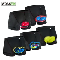 wosawe new 5 models mens cycling underwear with gel pad meash shockproof cycling underpants mtb shorts bike bicycle underwear
