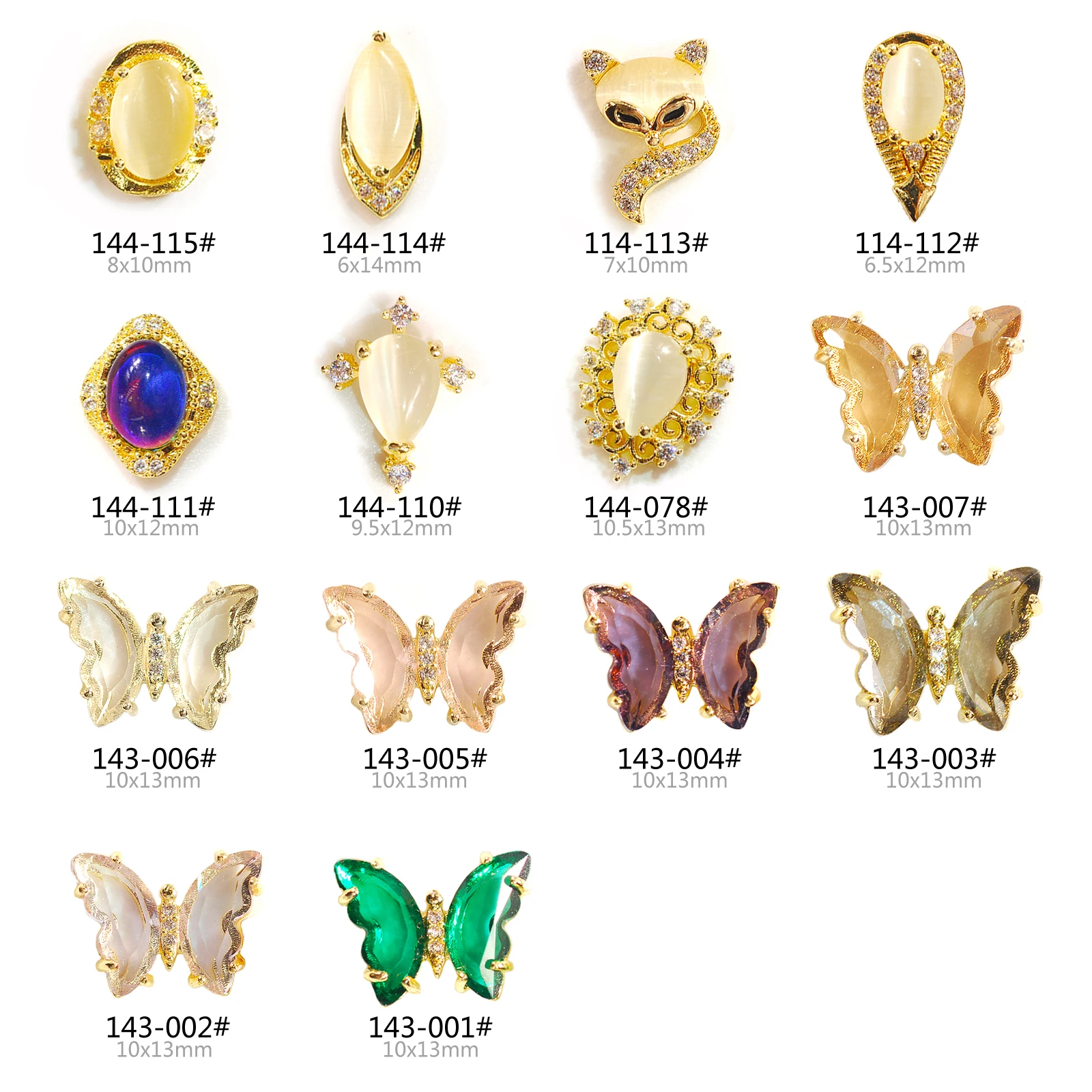 

Циркон серебряные аксессуары для Форма из кольцо с лисьей мордочкой и бабочка с кристально прозрачные стразы украшения 4 шт./пакет