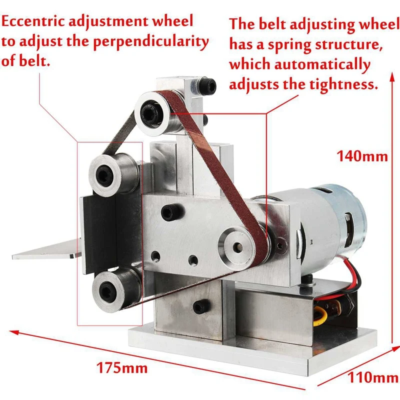 110-240V Diy Электрический ленточный Полировочная шлифовальная машинка шлифовальный