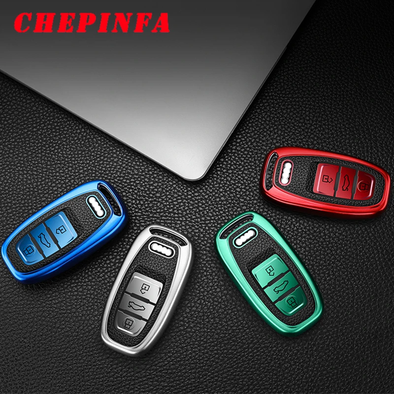 Чехол для автомобильных ключей из ТПУ защитный чехол с полным покрытием Audi Q5 Q3 Q7 A1