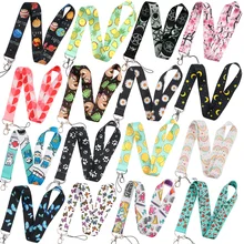 P5710 Famous Planets Cute Lanyard Keychain ID Card Pass Gym Mobile Phone USB Badge Key Ring Holder Neck Straps Nurse Accessories