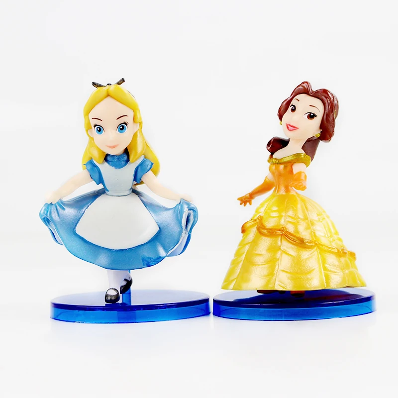 8-9 см 6 шт./лот фигурки принцессы игрушки Микки спутанные Золушка Алиса король