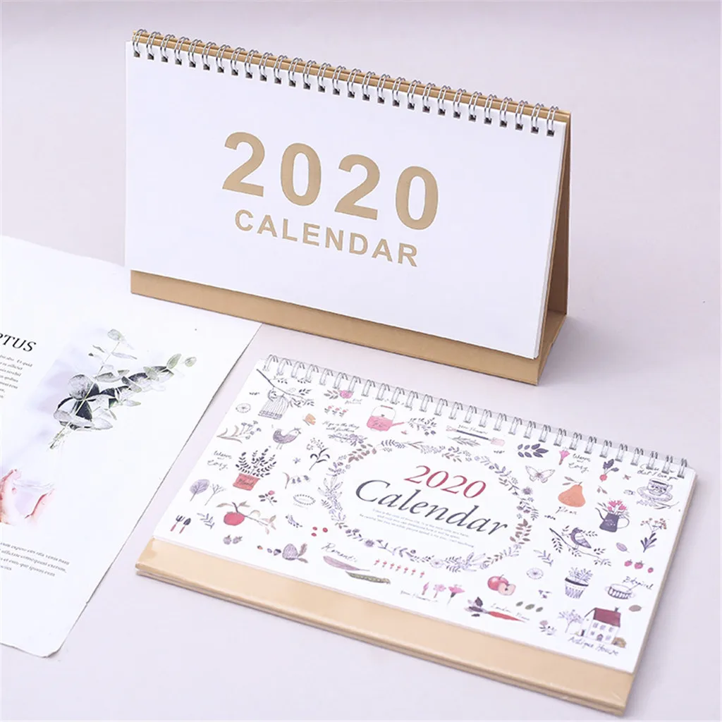 Лидер продаж 2020 Настольный календарь планировщик двухсторонний стоячий стол