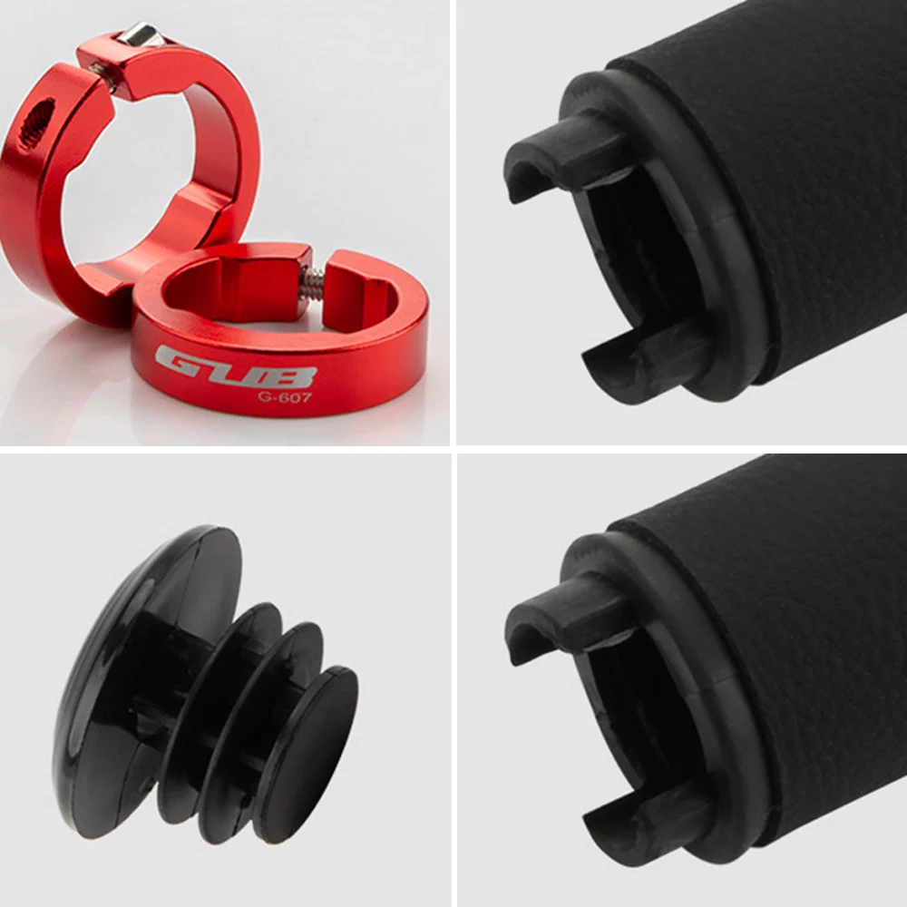 

Handle Bar Grip Shock-Proof Anti-Slip Leather Bicycle Grips for Foldable Skateboard Smart Electric Kick Scooter Handle