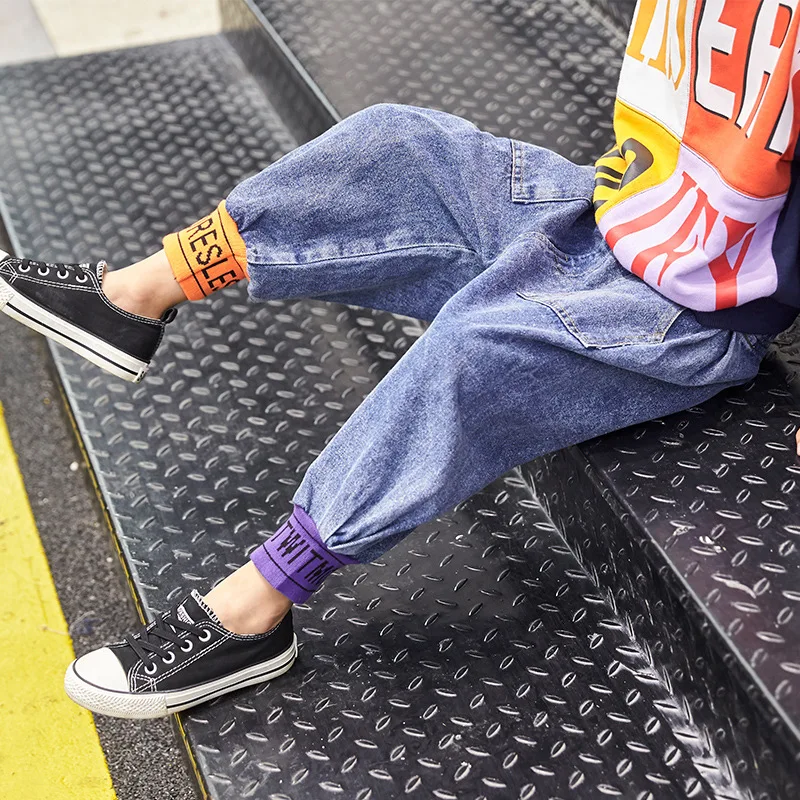 Джинсы-шаровары эластичные для мальчиков на возраст 6-13 лет | Мать и ребенок