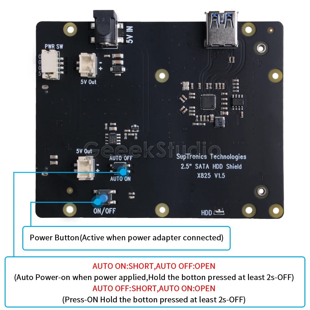 Новая версия! Raspberry X825 2,5 дюймов SATA HDD/SSD Плата расширения для Raspberry Pi 4B(4 Модель B