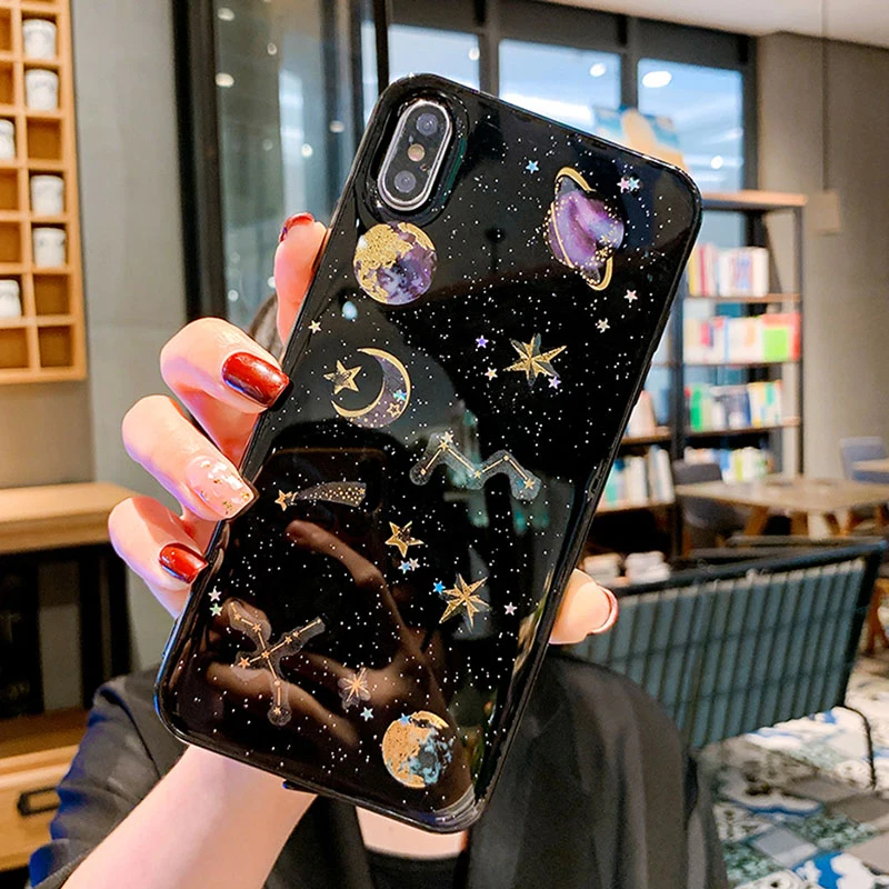 Роскошный модный блестящий чехол для iphone X XR XS MAX 6 6S 7 8 Plus мягкий силиконовый со