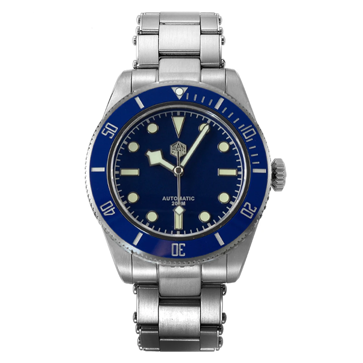 

San Martin New SN008G Retro Dress Formal Watches SW200 Mov't Bracelet Sapphire 20Bar Waterproof Automatic Stainless Steel Watch