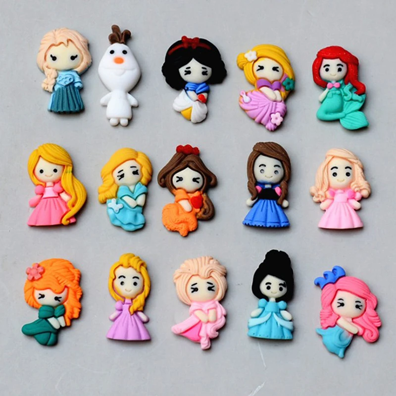 

10pcs Cute Resin Mini Cartoon Princess Flat Back Cabochon Scrapbook Kawaii DIY Accessories