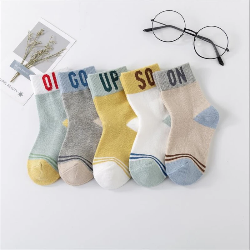 5 пар детских носков хлопковые носки с мультяшным рисунком для девочек и