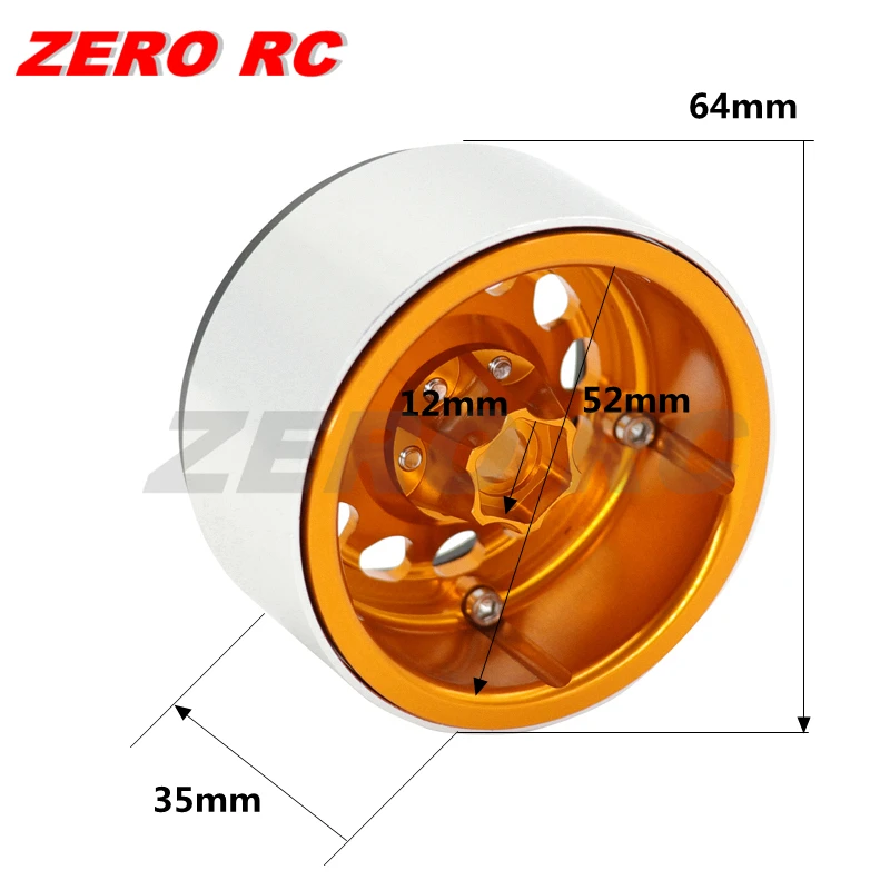 4 шт. колесные диски 12 мм шестигранное крепление для грузовиков 2 RC Axial SCX10 TRX4 WRAITH RR10