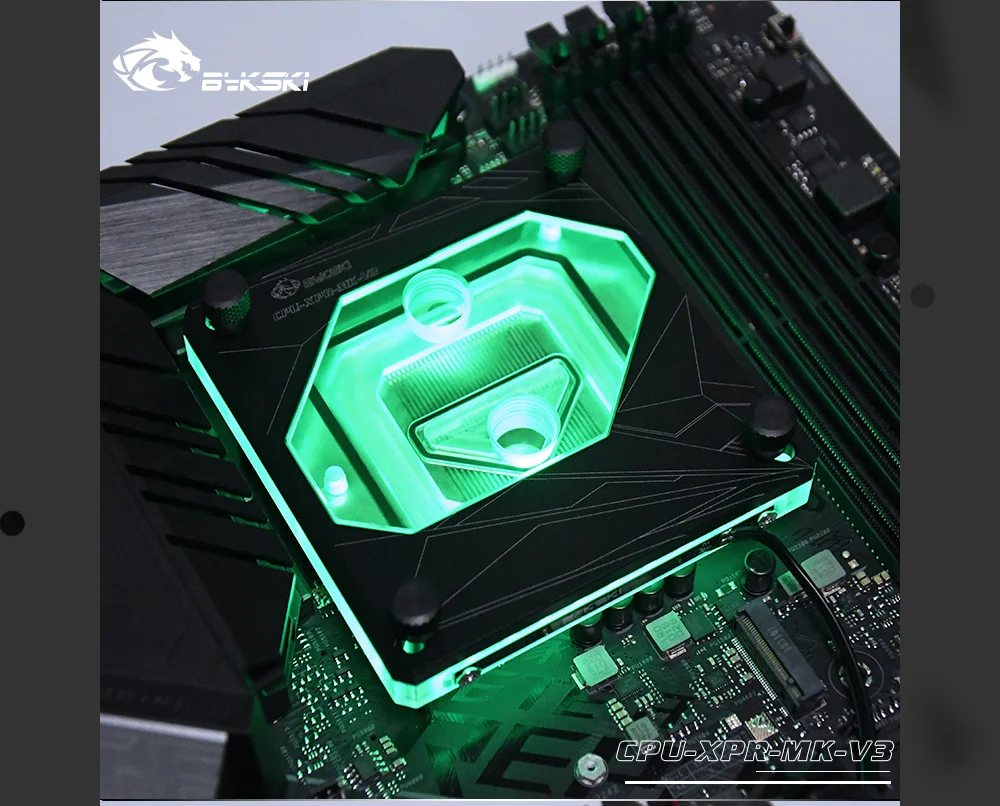 Bykski Процессор-XPR-MK-V3 для Intel Lga115x/2011/2066 Процессор водяное охлаждение блок освещения RBW Системы Microwaterway блок водяного охлаждения I7