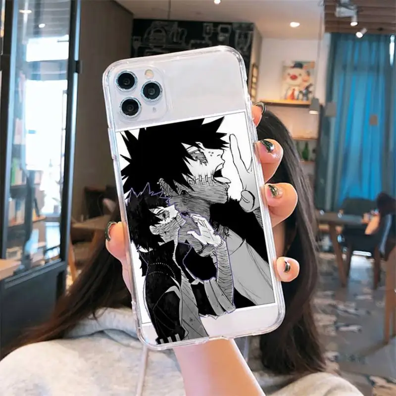 

My hero academia Phone Case Transparent for iPhone 6 7 8 11 12 s mini pro X XS XR MAX Plus cover funda shell