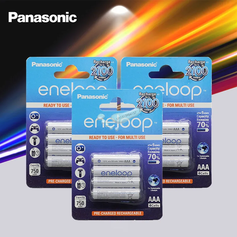 12 шт. Panasonic Eneloop Оригинальная батарея Pro 1 2 в AaA 800 мАч Ni MH камера Фонарик Игрушка