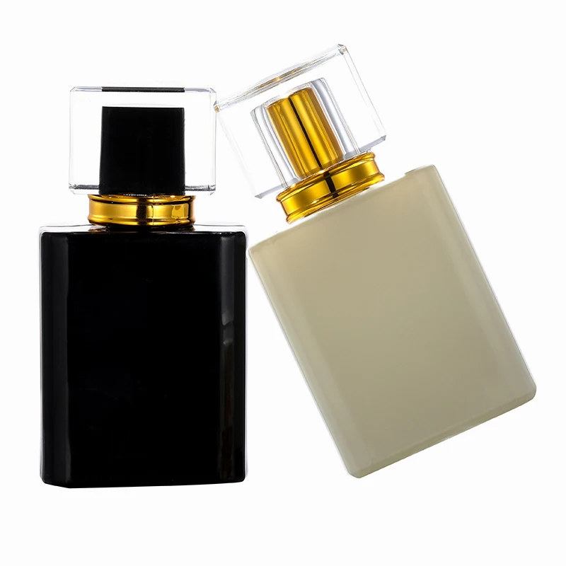 

Nbyaic 50pcs perfume bottle, 50ml black, white glass perfume bottle, spray bottle, makeup water, empty bottle.