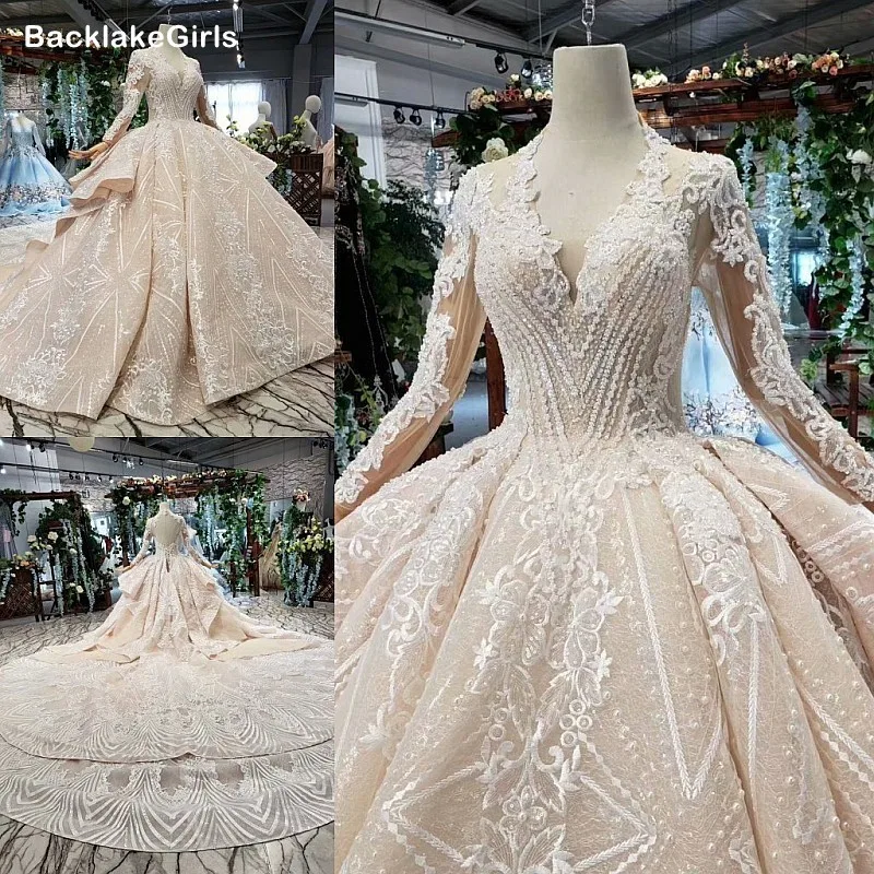 Сексуальное кружевное свадебное платье Бохо С v образным вырезом и открытой