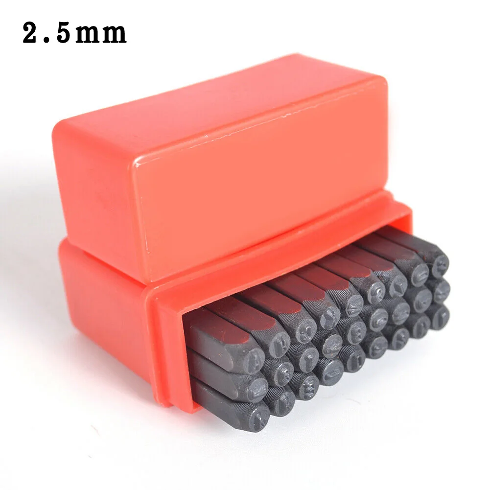 

27pcs 2-6mm Alloy Steel Letter Stamp Punch Tools Set L Leather Woodcraft Marker