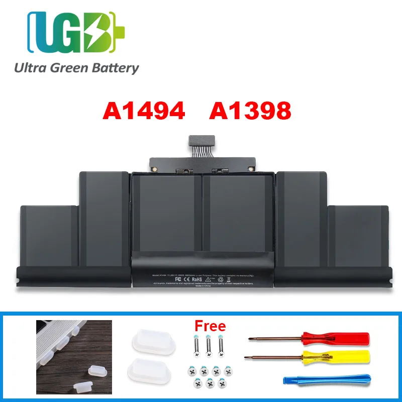 UGB Новый A1494 аккумулятор для Apple MacBook Pro 15 дюймов Retina A1398 конец 2013 Mid 2014 версия замена
