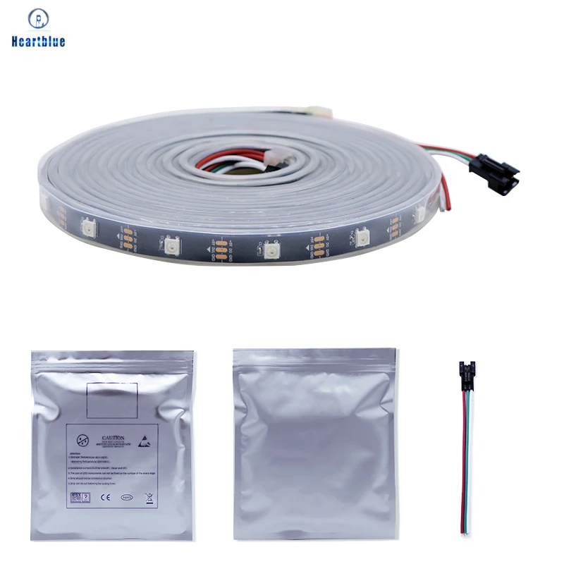 

Ws2812b Ws2812 Led Strip Lights,individually Addressable RGB Luces Navidad Light Black/White PCB Waterproof IP30/65/67 DC5V 1-5m