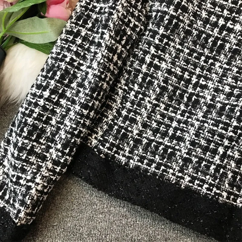 Женское небольшое ароматное Короткое шерстяное пальто новинка 2020 твидовая