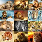 Картина из страз 5d CHENISTORY, мозаика с животными, картина со львом и овечкой, картины для творчества, Набор для вышивки крестиком, Декор для дома, подарки