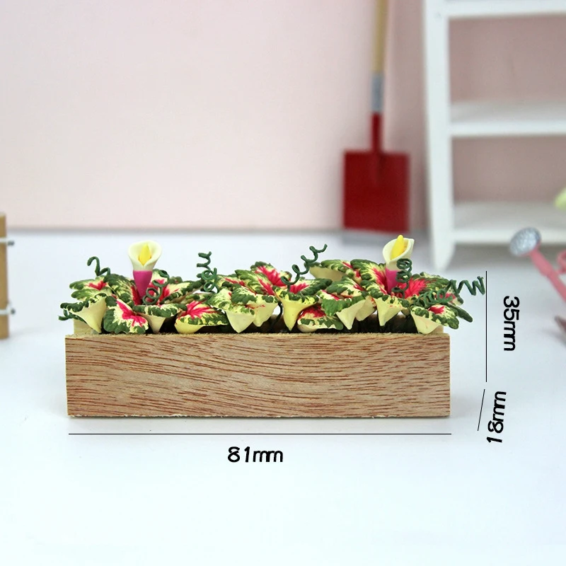 Кукольный домик Миниатюрный цветок изысканный растительный орнамент садовый