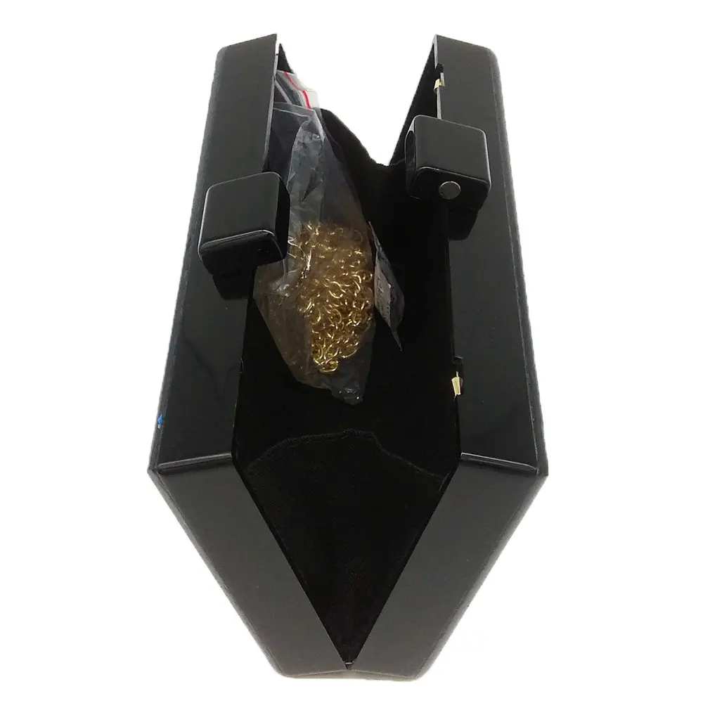 Boutique De FGG Синие Блестящие женские модные акриловые вечерние сумочки коробка