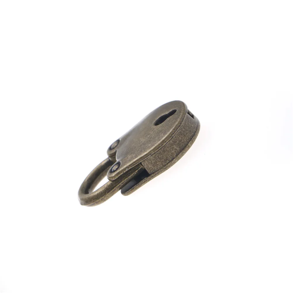 Mini Padlock Small Luggage Box Key Lock Copper Color Home Usage Hardware Decoration Metal Old Vintage Style