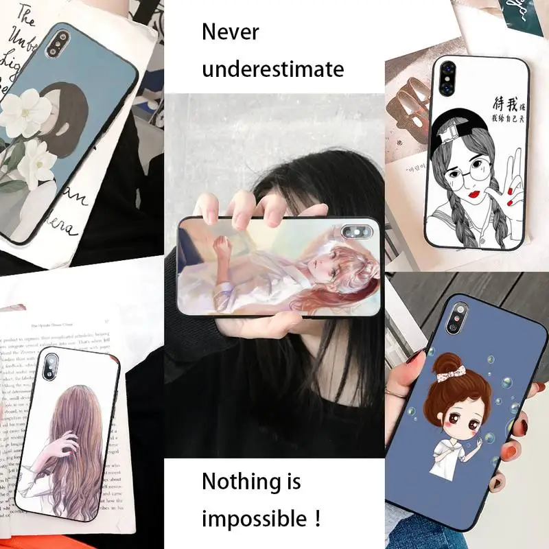 Молодые девушки клиент чехол для телефона iphone XS 11 11Pro 5 5s SE 6 6s плюс 7 8 2020