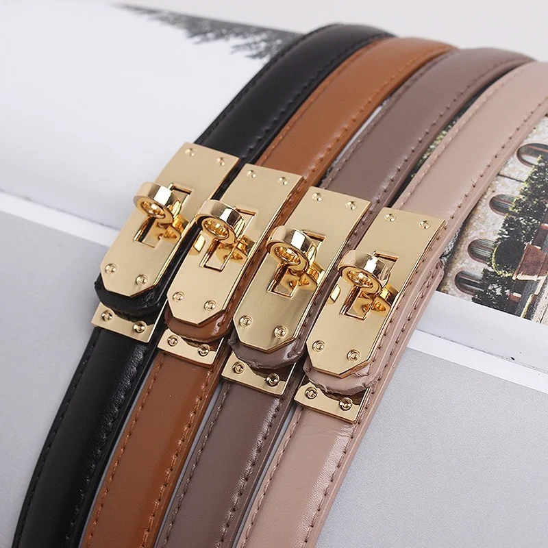 

2020 Luxury Cow Leather Women Waist Belt Slim Corset Strap Dress Shirt Belt Autumn Spring Genuine Female Leather Belt