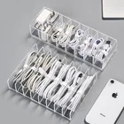 Шкатулка для хранения кабелей USB, настольный органайзер с 8 отделениями, для макияжа, ювелирных изделий, ящик, аксессуары для дома и офиса
