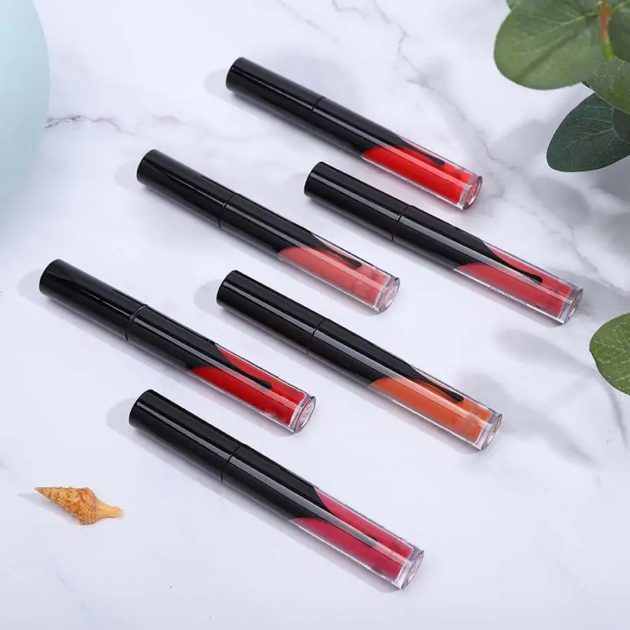 

Lip Gloss 6pcs Matte Velvet Lipstick Smooth Long Lasting Non-Sticky Lip Gloss Makeup Tool Shimmer Lip Gloss