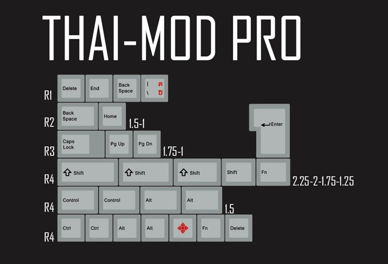 Kpreпаблик 139 тайский корневой шрифт язык письмо вишня профиль краситель Sub Keycap PBT для gh60 xd60 xd84 cospad tada68 87 104 fc660 - Цвет: Thai Modifier Pro x1