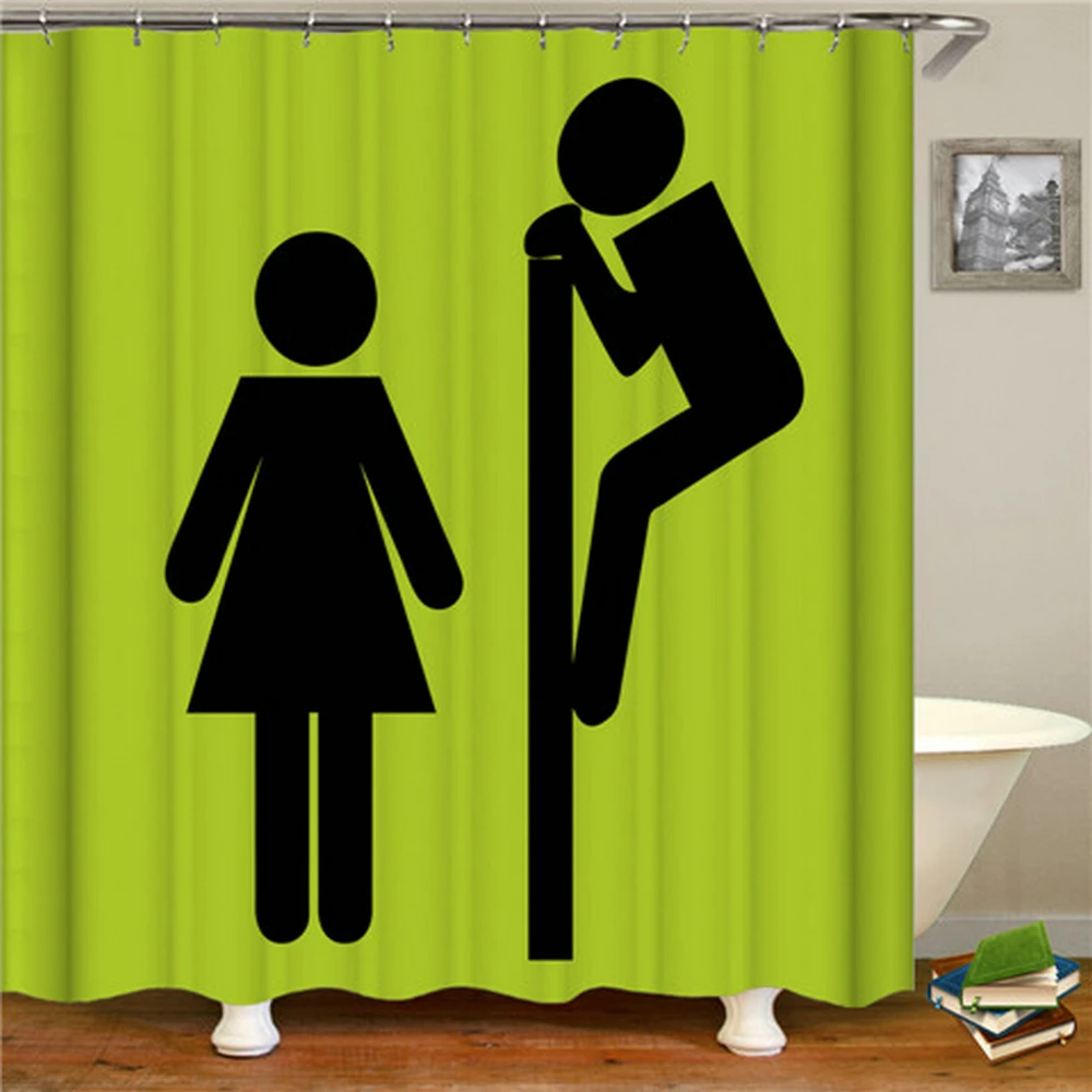 Забавная Водонепроницаемая занавеска для ванной из полиэстера 3D комнаты