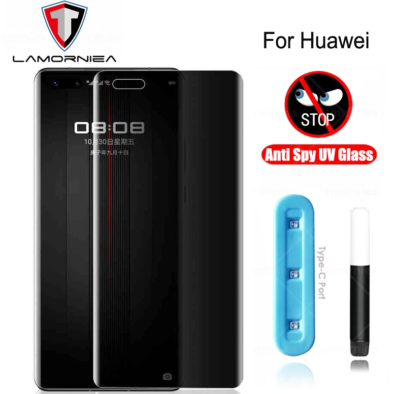 

Защита для экрана для P30 P40 Pro ультратонкая защита от шпионов УФ закаленное стекло для Huawei Mate 20 30 40 Pro Nova 7 8 Honor 30 40 Pro