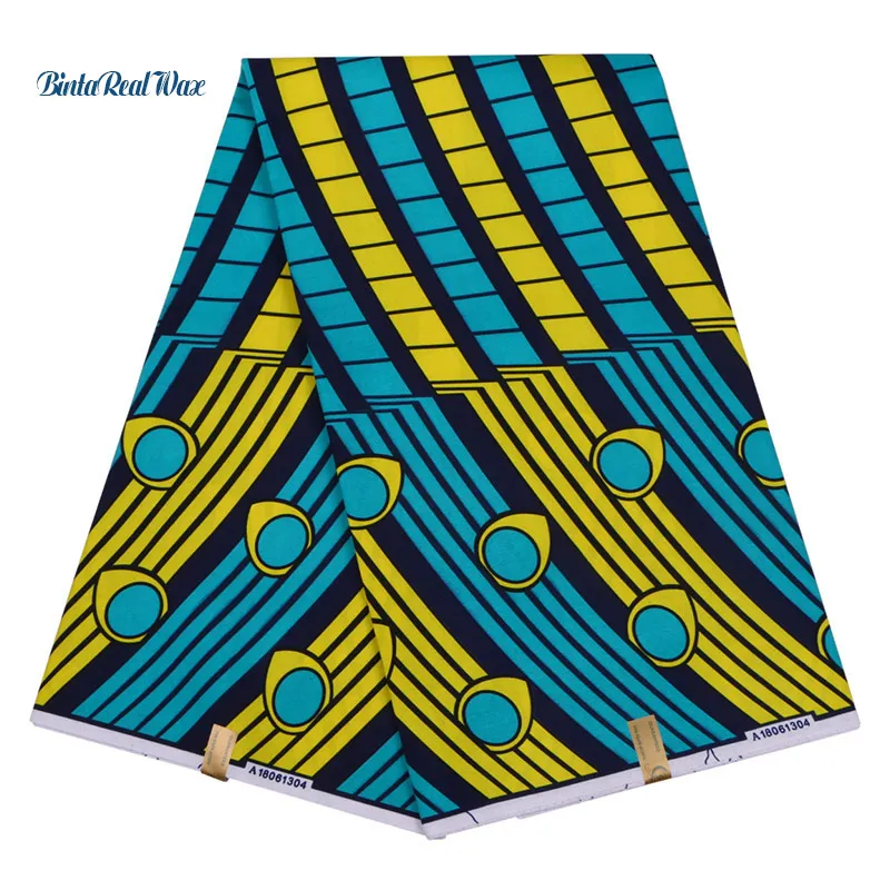 Высокое качество воск африканская Ткань 6 ярдов полиэфирная ткань Африканские
