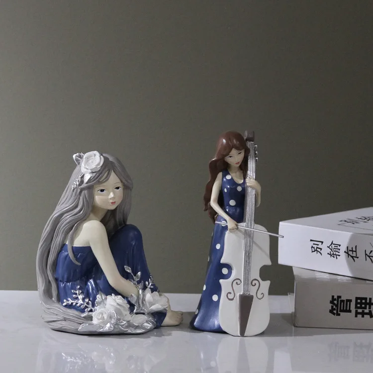 1 шт. Мультфильм сказка серии Виолончель кролик девушка из смолы красивая мечта