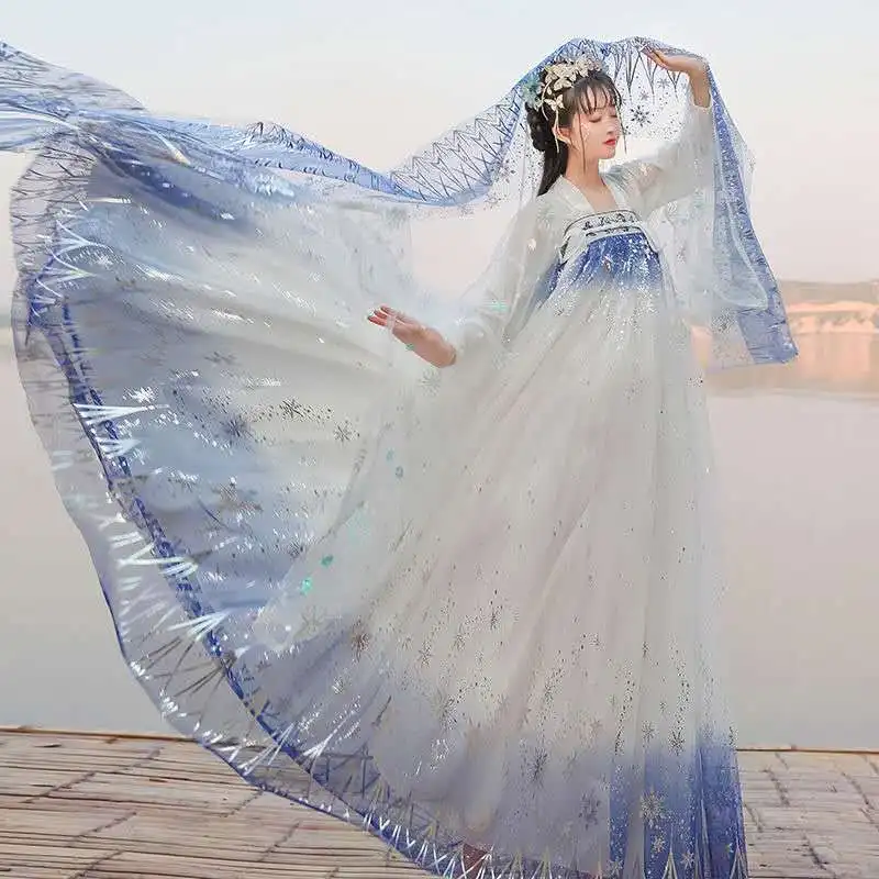 Новинка В стиле ретро древней китайской династии Тан Hanfu гучжэны танцевальный