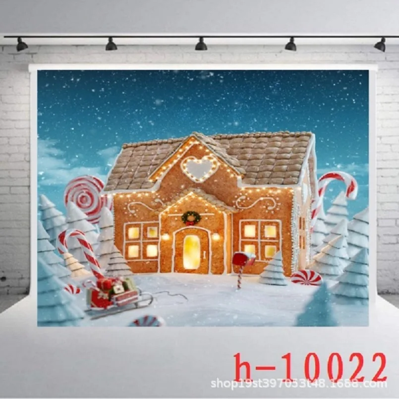 Реквизит для фотосъемки Nitree Виниловый фон Новогодняя Рождественская тема