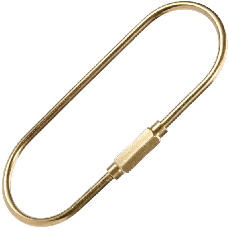 Латунный брелок с замком для ключей золотистый кемпинга аксессуары пряжки