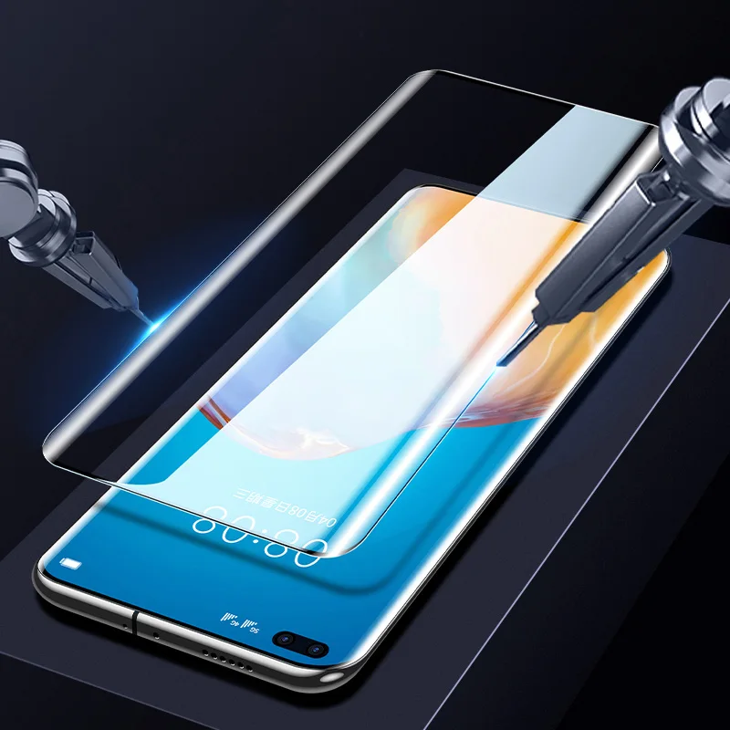 UV Liquid Full Glue Tempered Glass For Huawei P40 P30 P20 Mate 30 20 Pro lite For Huawei Honor 30 P40 Pro Plus screen protector