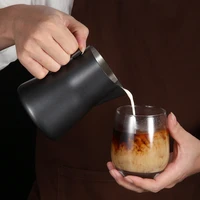 350600ml stainless steel kitchen home handle coffee beak garland cup latte jug kitchen accessories thicker milk foam cylinder