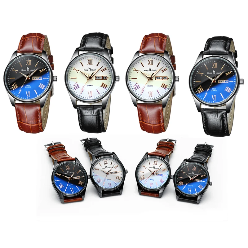 

2021 New Mens Watches Top Brand Luxury Genuine Leather Quartz Watch Men Waterproof Wristwatch Date Clock Male Relogio Masculino