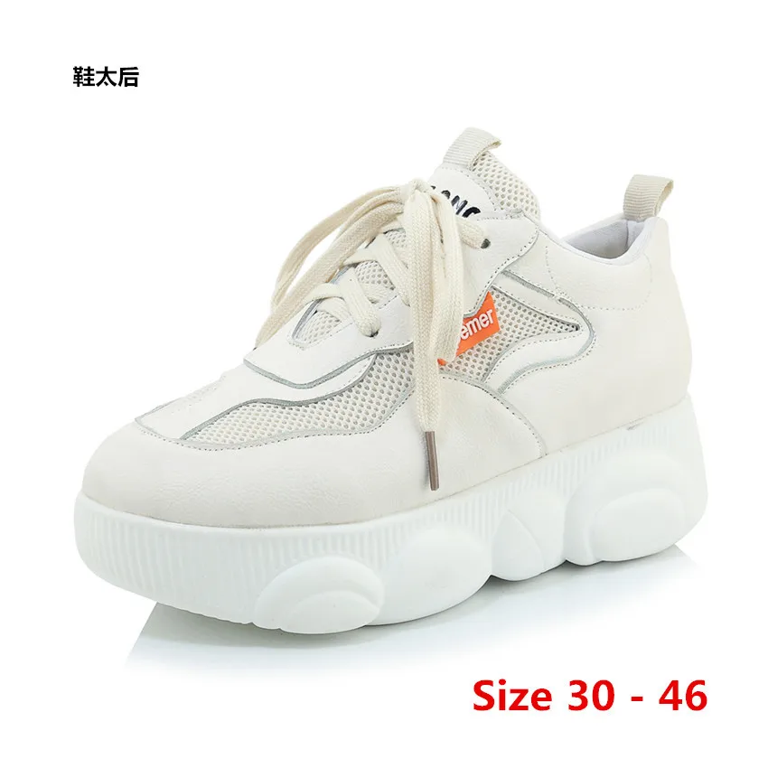 

Женские туфли на плоской платформе, летние женские туфли на шнуровке, большой размер 30 - 46