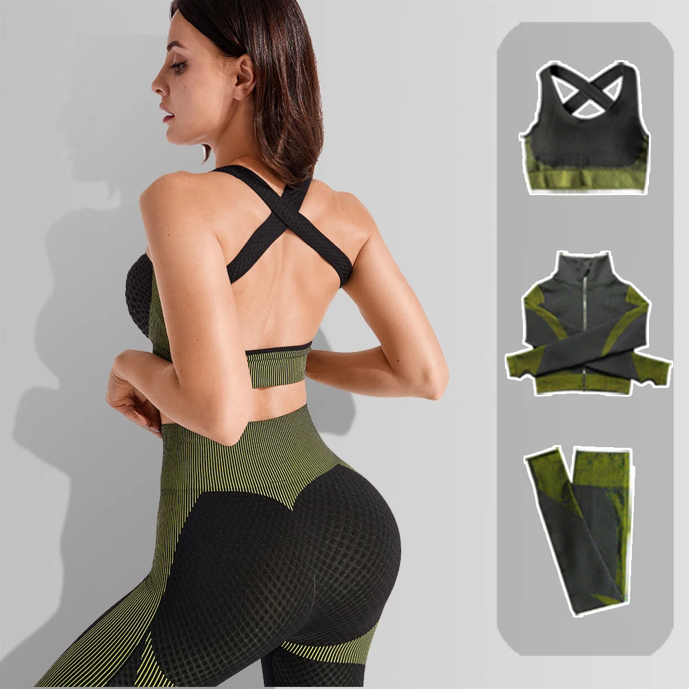 

Yoga set seamless women sportswear yoga suit fitness Yoga Clothing Female Gym Suits Workout Running Clothes