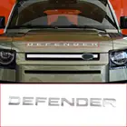 Для Land Rover Defender 110 130 2014-20 для Defender 90 ABS серебряная крышка двигателя Защитный Логотип Марка наклейки автомобильные аксессуары