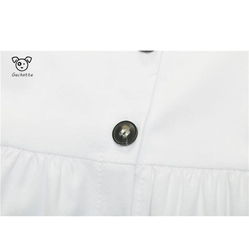 Geckatte New Baby Girl Clothes Kids Dresses For Girls Summer Dress Solid Buttom Toddler Princess | Детская одежда и обувь