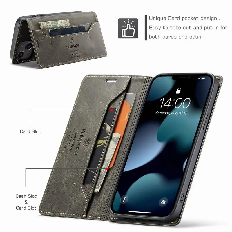 Магнитный флип-чехол для iPhone 13 Pro Max 12 11 Etui RFID кошелек Карманный карт iPhone12 Mini iphone11