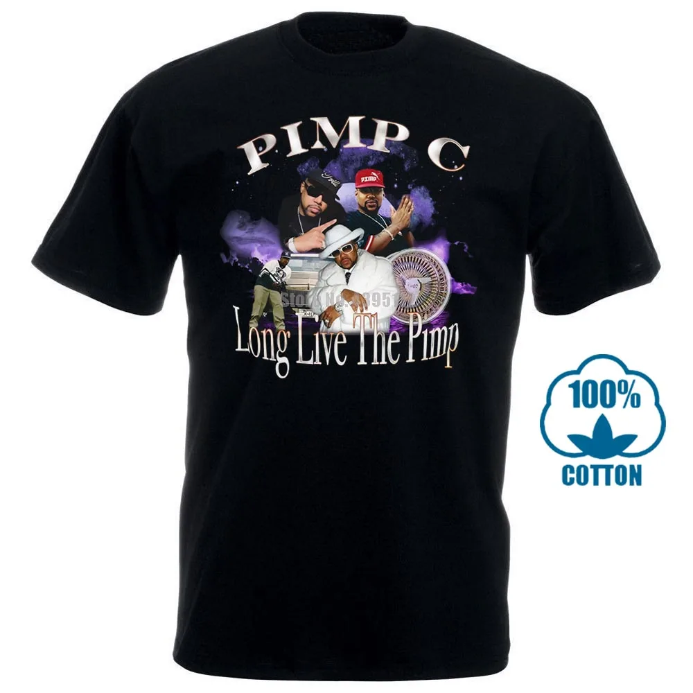 Забавная Мужская футболка белая черная винтажная вдохновленная Pimp C Rap в стиле