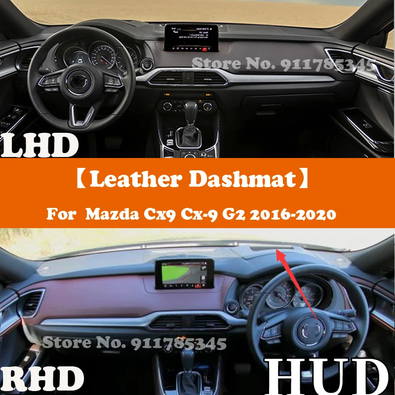 

Suede Leather Dashmat Accessories Car-Styling Dashboard Covers Pad Sunshade For Mazda Cx9 Cx-9 G2 2016 2017 2018 2019 2020